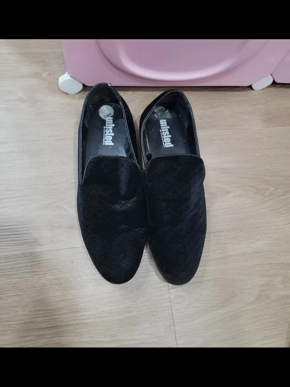 Unlisted Black Quilted Slip-On Loafers